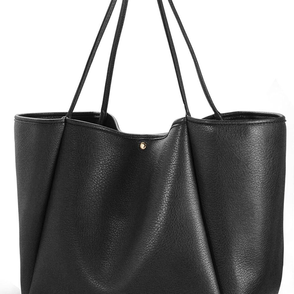 Oversize Pu Leather Tote Women Weekender Bag Travel Shopper Handbag